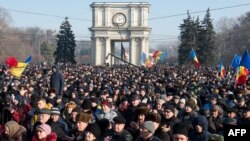 Протест в Кишиневе, Молдова (архивное фото)