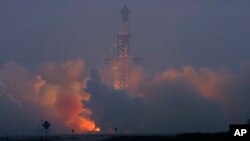 Третий испытательный запуск ракеты-носителя Starship со Звездной базы в Бока Чика, штат Техас, 14 марта 2024 года. 